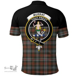 Scottish Murray of Atholl Weathered Clan Tartan Polo Shirt - Golf Special Style Scottish Plaid Tartan Plaid