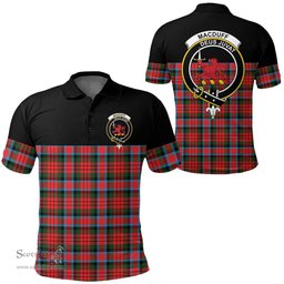 Scottish MacDuff Modern Clan Tartan Polo Shirt - Golf Special Style Scottish Plaid Tartan Plaid
