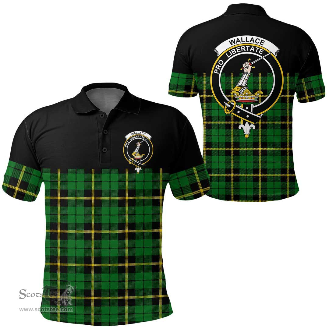 Scottish Wallace Hunting Green Clan Tartan Polo Shirt - Golf Special Style Scottish Plaid Tartan Plaid
