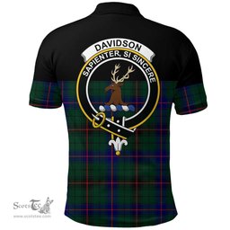 Scottish Davidson Modern Clan Tartan Polo Shirt - Golf Special Style Scottish Plaid Tartan Plaid