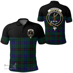 Scottish Davidson Modern Clan Tartan Polo Shirt - Golf Special Style Scottish Plaid Tartan Plaid