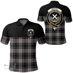 Scottish Moffat Modern Clan Tartan Polo Shirt - Golf Special Style Scottish Plaid Tartan Plaid