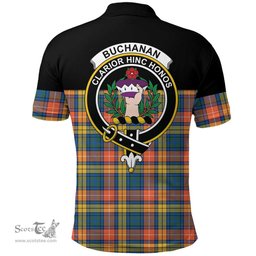 Scottish Buchanan Ancient Clan Tartan Polo Shirt - Golf Special Style Scottish Plaid Tartan Plaid
