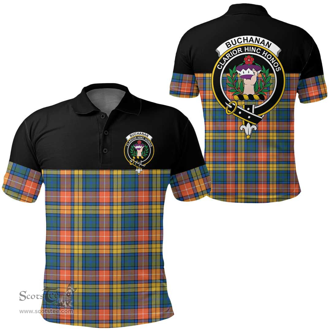 Scottish Buchanan Ancient Clan Tartan Polo Shirt - Golf Special Style Scottish Plaid Tartan Plaid