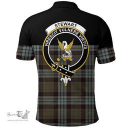Scottish Stewart Old Weathered Clan Tartan Polo Shirt - Golf Special Style Scottish Plaid Tartan Plaid