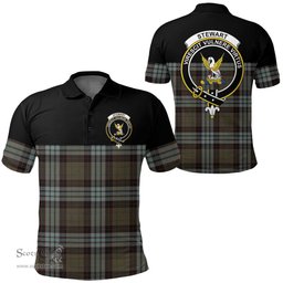 Scottish Stewart Old Weathered Clan Tartan Polo Shirt - Golf Special Style Scottish Plaid Tartan Plaid