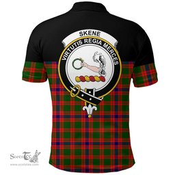 Scottish Skene Modern Clan Tartan Polo Shirt - Golf Special Style Scottish Plaid Tartan Plaid