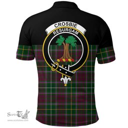 Scottish Crosbie Clan Tartan Polo Shirt - Golf Special Style Scottish Plaid Tartan Plaid