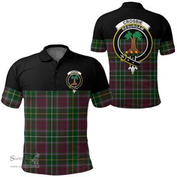 Scottish Crosbie Clan Tartan Polo Shirt - Golf Special Style Scottish Plaid Tartan Plaid