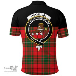 Scottish MacAulay Modern Clan Tartan Polo Shirt - Golf Special Style Scottish Plaid Tartan Plaid
