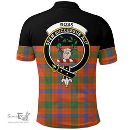 Scottish Ross Ancient Clan Tartan Polo Shirt - Golf Special Style Scottish Plaid Tartan Plaid