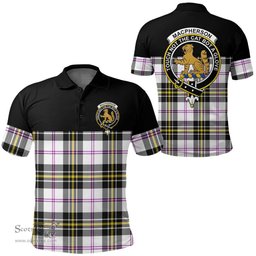 Scottish MacPherson Dress Modern Clan Tartan Polo Shirt - Golf Special Style Scottish Plaid Tartan Plaid