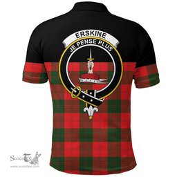 Scottish Erskine Modern Clan Tartan Polo Shirt - Golf Special Style Scottish Plaid Tartan Plaid