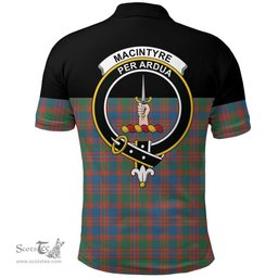 Scottish MacIntyre Ancient Clan Tartan Polo Shirt - Golf Special Style Scottish Plaid Tartan Plaid