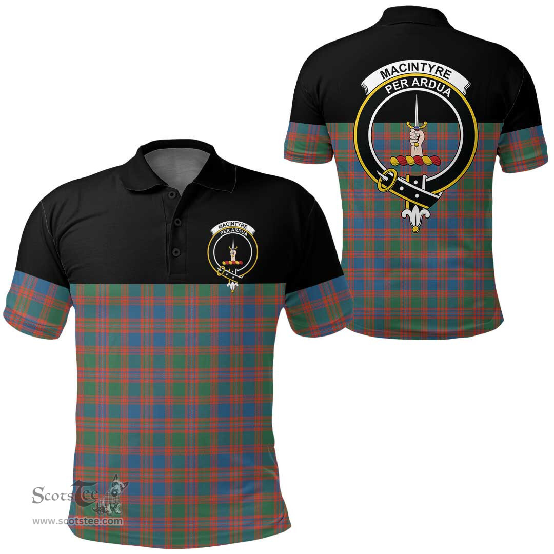 Scottish MacIntyre Ancient Clan Tartan Polo Shirt - Golf Special Style Scottish Plaid Tartan Plaid