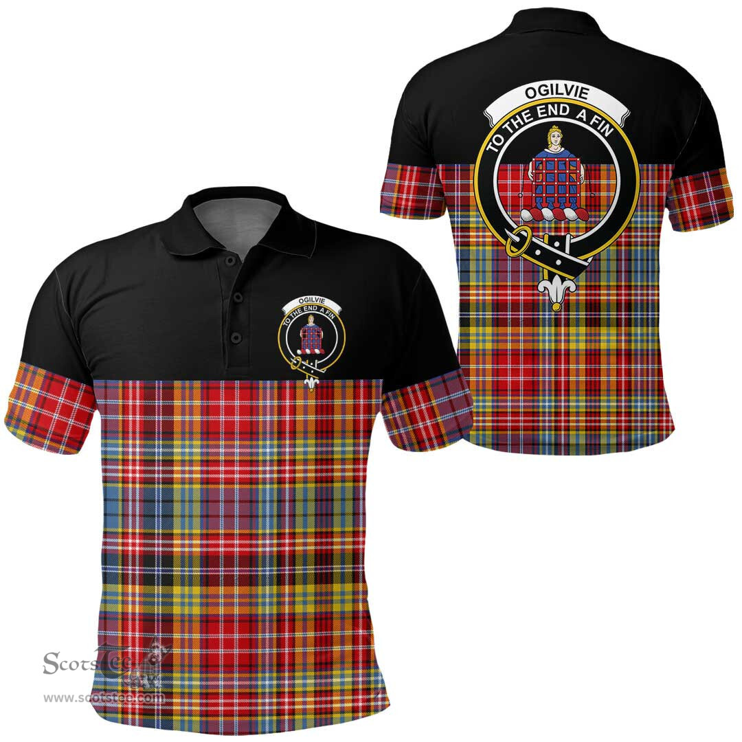 Scottish Ogilvie Clan Tartan Polo Shirt - Golf Special Style Scottish Plaid Tartan Plaid