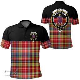 Scottish Ogilvie Clan Tartan Polo Shirt - Golf Special Style Scottish Plaid Tartan Plaid