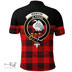 Scottish Wemyss Modern Clan Tartan Polo Shirt - Golf Special Style Scottish Plaid Tartan Plaid