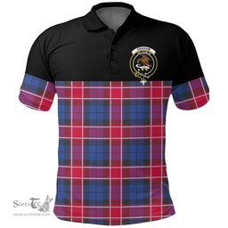 Scottish Graham of Menteith Red Clan Tartan Polo Shirt - Golf Special Style Scottish Plaid Tartan Plaid