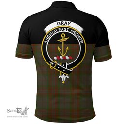 Scottish Gray Hunting Clan Tartan Polo Shirt - Golf Special Style Scottish Plaid Tartan Plaid