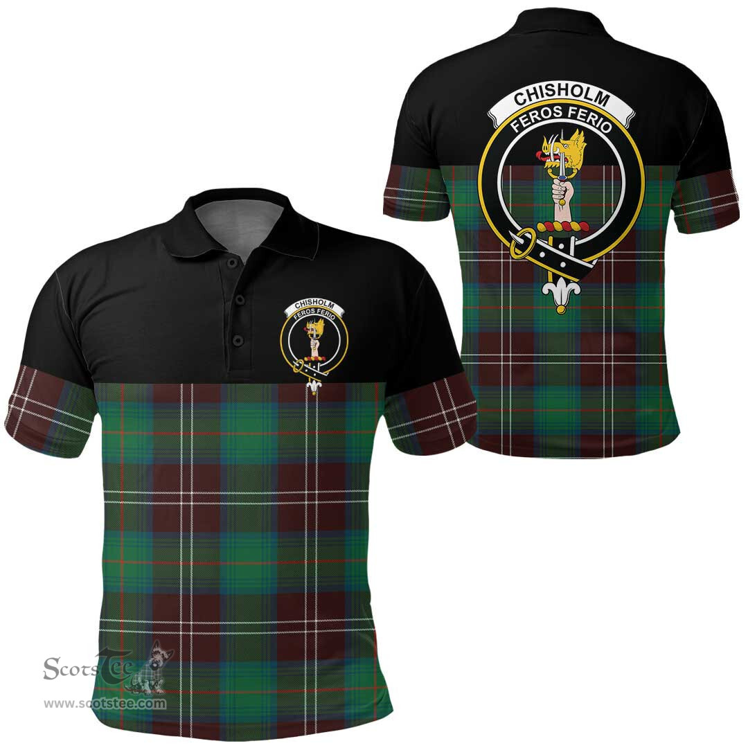 Scottish Chisholm Hunting Ancient Clan Tartan Polo Shirt - Golf Special Style Scottish Plaid Tartan Plaid