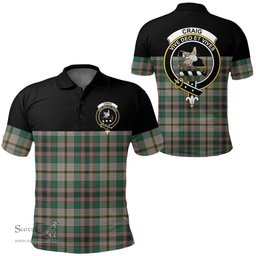 Scottish Craig Ancient Clan Tartan Polo Shirt - Golf Special Style Scottish Plaid Tartan Plaid