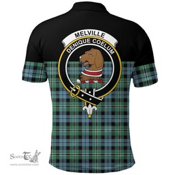 Scottish Melville Clan Tartan Polo Shirt - Golf Special Style Scottish Plaid Tartan Plaid