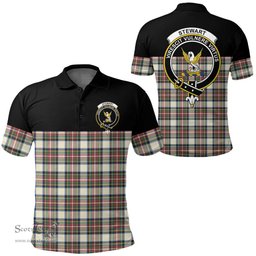 Scottish Stewart Dress Ancient Clan Tartan Polo Shirt - Golf Special Style Scottish Plaid Tartan Plaid