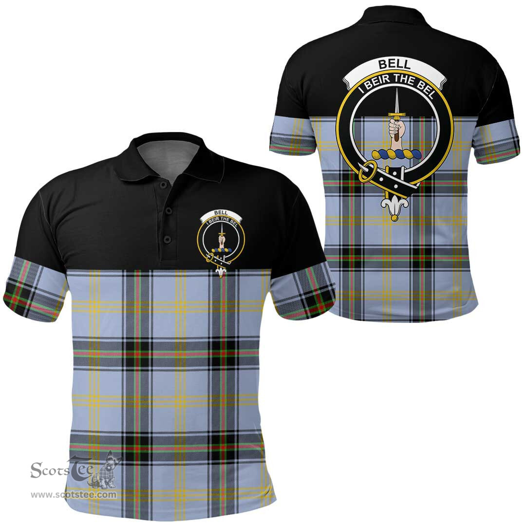 Scottish Bell of the Borders Clan Tartan Polo Shirt - Golf Special Style Scottish Plaid Tartan Plaid