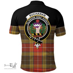Scottish Buchanan Old Set Weathered Clan Tartan Polo Shirt - Golf Special Style Scottish Plaid Tartan Plaid