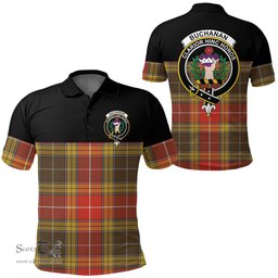 Scottish Buchanan Old Set Weathered Clan Tartan Polo Shirt - Golf Special Style Scottish Plaid Tartan Plaid