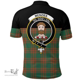 Scottish Menzies Green Ancient Clan Tartan Polo Shirt - Golf Special Style Scottish Plaid Tartan Plaid