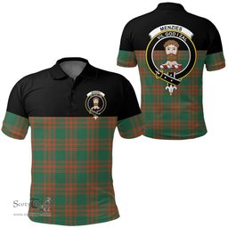 Scottish Menzies Green Ancient Clan Tartan Polo Shirt - Golf Special Style Scottish Plaid Tartan Plaid