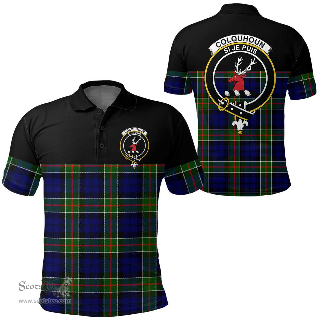 Scottish Colquhoun Modern Clan Tartan Polo Shirt - Golf Special Style Scottish Plaid Tartan Plaid