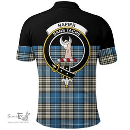 Scottish Napier Ancient Clan Tartan Polo Shirt - Golf Special Style Scottish Plaid Tartan Plaid