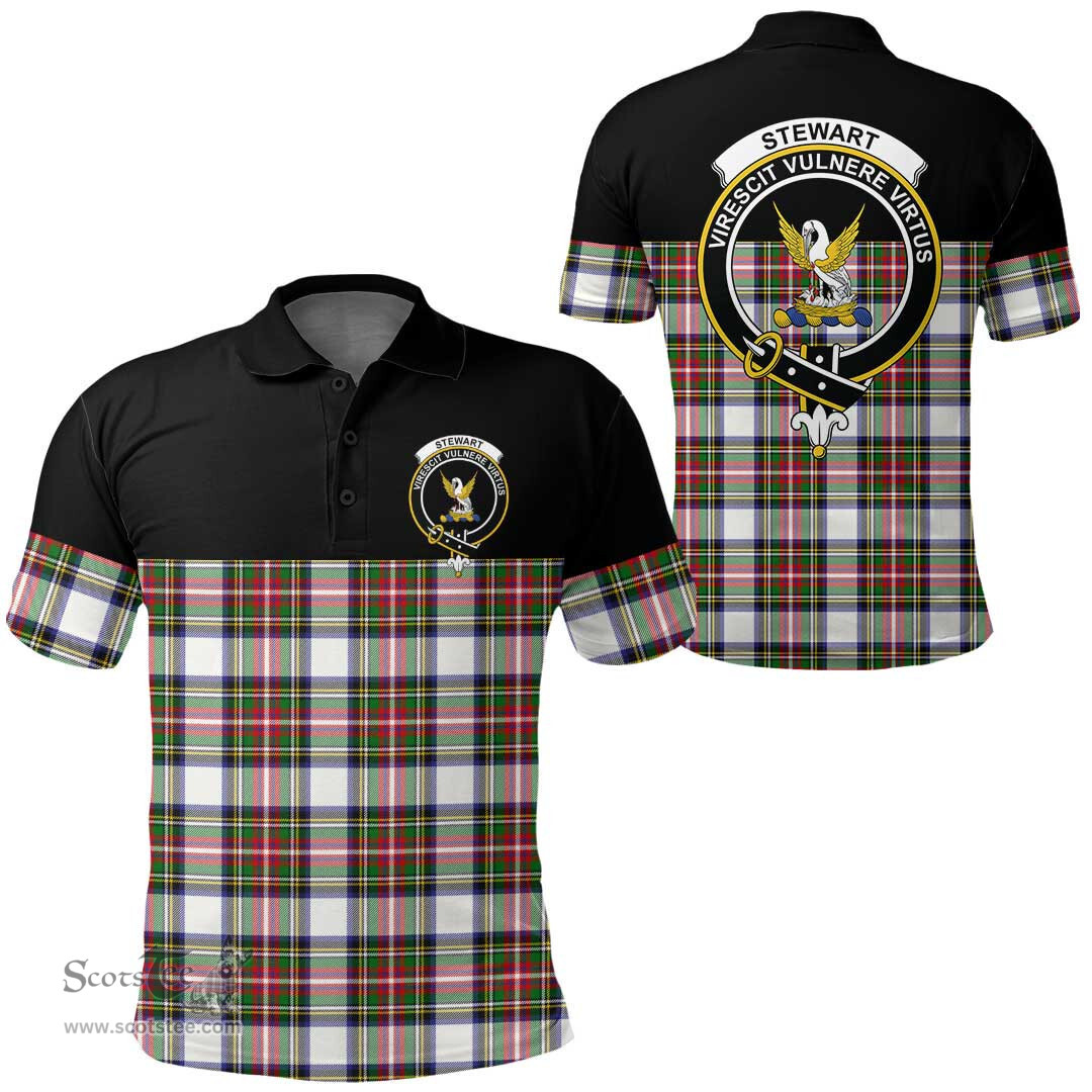 Scottish Stewart Dress Modern Clan Tartan Polo Shirt - Golf Special Style Scottish Plaid Tartan Plaid