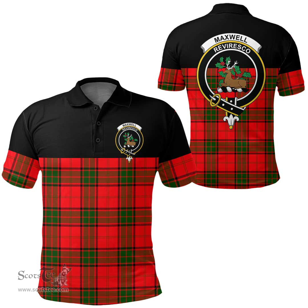 Scottish Maxwell Modern Clan Tartan Polo Shirt - Golf Special Style Scottish Plaid Tartan Plaid