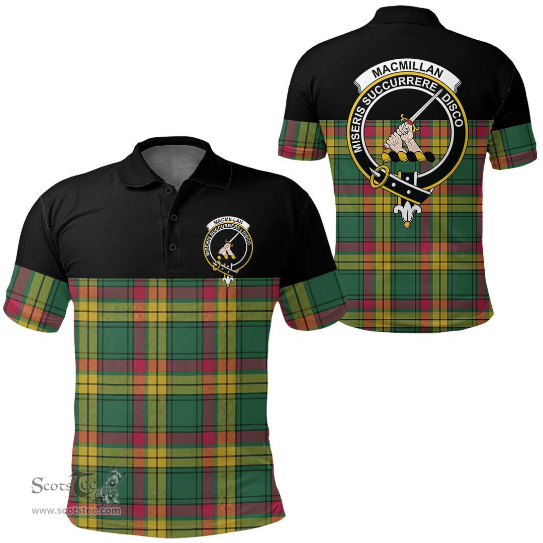 Scottish MacMillan Old Ancient Clan Tartan Polo Shirt - Golf Special Style Scottish Plaid Tartan Plaid