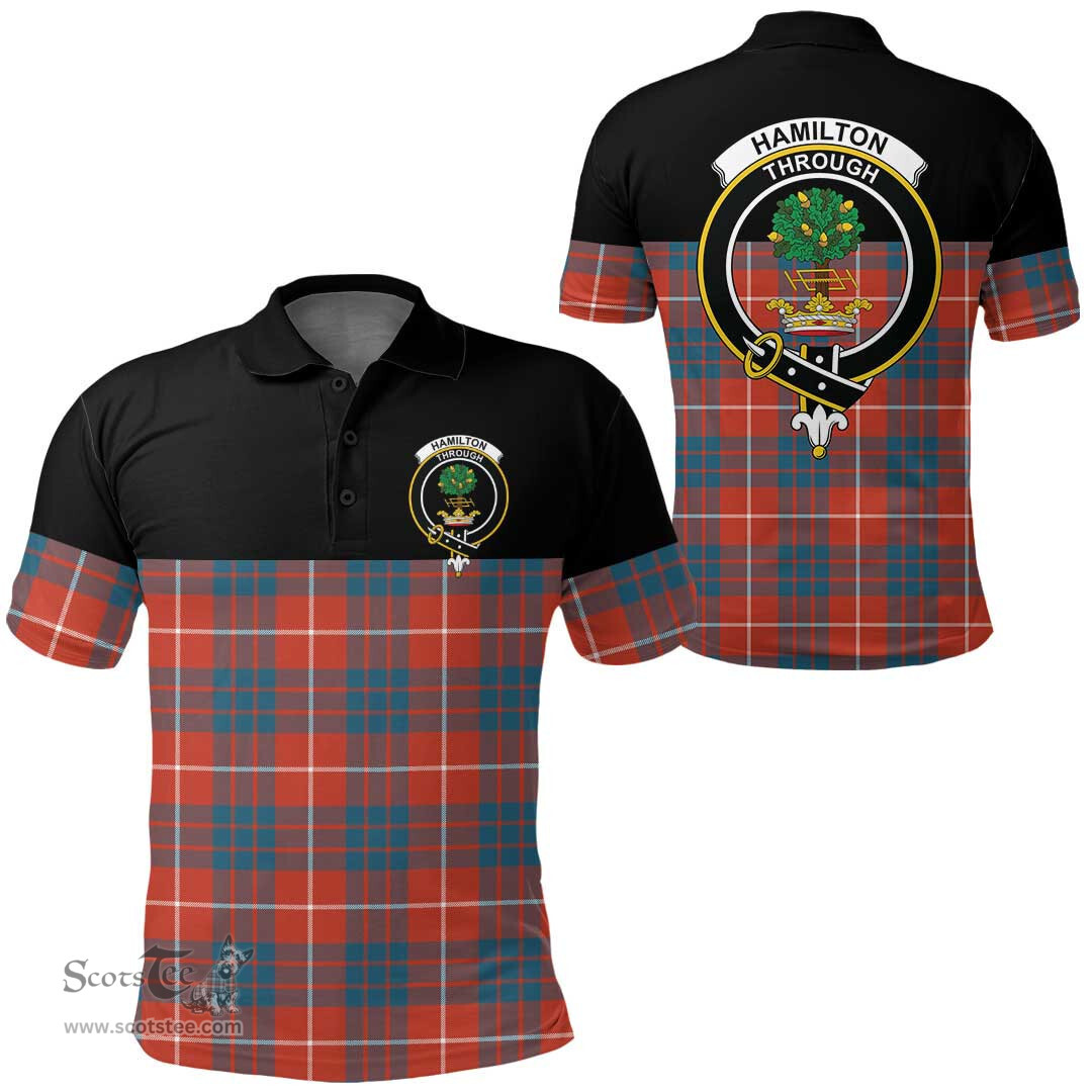 Scottish Hamilton Ancient Clan Tartan Polo Shirt - Golf Special Style Scottish Plaid Tartan Plaid
