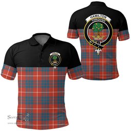 Scottish Hamilton Ancient Clan Tartan Polo Shirt - Golf Special Style Scottish Plaid Tartan Plaid