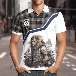 Scottish Moffat Clan Badge Tartan Warrior Lion Polo Shirt - Tartan Plaid Polo Shirt Scottish Plaid Tartan Plaid - ScotsTee - scotstee.com