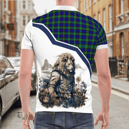 Scottish Sempill Clan Badge Tartan Warrior Lion Polo Shirt - Tartan Plaid Polo Shirt Scottish Plaid Tartan Plaid - ScotsTee - scotstee.com