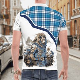 Scottish Roberton Clan Badge Tartan Warrior Lion Polo Shirt - Tartan Plaid Polo Shirt Scottish Plaid Tartan Plaid - ScotsTee - scotstee.com