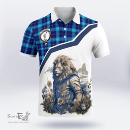 Scottish Mckerrell Clan Badge Tartan Warrior Lion Polo Shirt - Tartan Plaid Polo Shirt Scottish Plaid Tartan Plaid - ScotsTee - scotstee.com