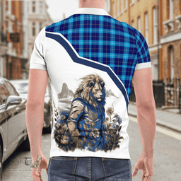 Scottish Mckerrell Clan Badge Tartan Warrior Lion Polo Shirt - Tartan Plaid Polo Shirt Scottish Plaid Tartan Plaid - ScotsTee - scotstee.com