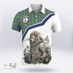 Scottish Whitelaw Clan Badge Tartan Warrior Lion Polo Shirt - Tartan Plaid Polo Shirt Scottish Plaid Tartan Plaid - ScotsTee - scotstee.com