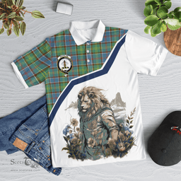 Scottish Whitelaw Clan Badge Tartan Warrior Lion Polo Shirt - Tartan Plaid Polo Shirt Scottish Plaid Tartan Plaid - ScotsTee - scotstee.com