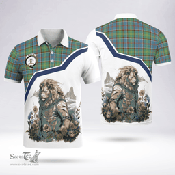 Scottish Whitelaw Clan Badge Tartan Warrior Lion Polo Shirt - Tartan Plaid Polo Shirt Scottish Plaid Tartan Plaid - ScotsTee - scotstee.com