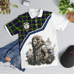 Scottish Watson Clan Badge Tartan Warrior Lion Polo Shirt - Tartan Plaid Polo Shirt Scottish Plaid Tartan Plaid - ScotsTee - scotstee.com