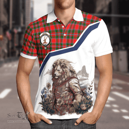 Scottish Spens Clan Badge Tartan Warrior Lion Polo Shirt - Tartan Plaid Polo Shirt Scottish Plaid Tartan Plaid - ScotsTee - scotstee.com
